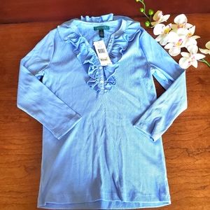 Lauren Ralph Lauren New Blue Long Sleeve Shirt